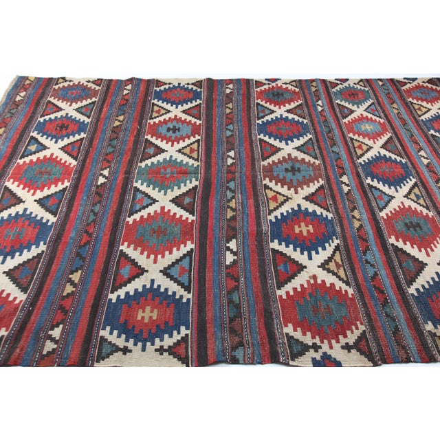 Late 19th Century Antique Shirvan Kilim – Caucasian Flatweave, Late 19th Century -5' 11'' X 8' 11'' For Sale - Image 5 of 14