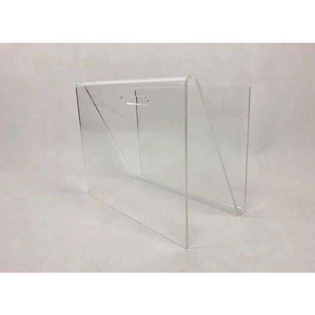 Acrylic Glass Magazine Rack, 1970s For Sale - Image 6 of 7