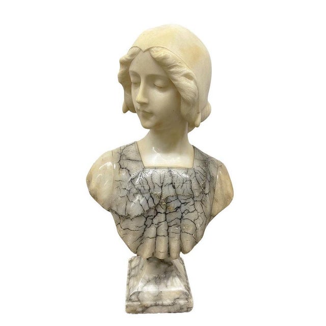 Gustave van Vaerenbergh, Female Bust, 1900, Marble For Sale - Image 11 of 14