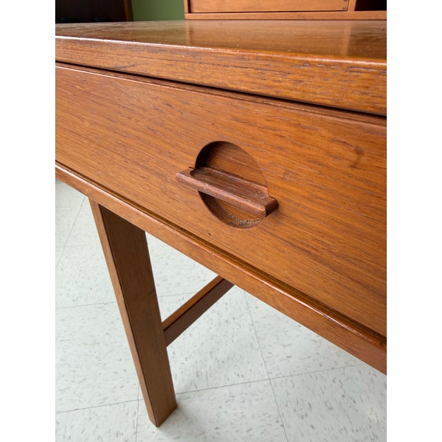 Mid Century Modern Danish Modern Teak Flip Top Desk Designed by Peter Lovig Nielsen for Dansk - Denmark For Sale - Image 6 of 12