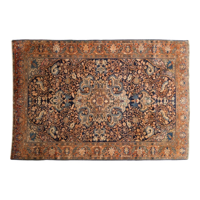 Vintage Farahan Sarouk Rug - 4'4" x 6'4" For Sale