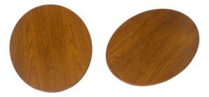 Pair of Knoll Saarinen Oval Walnut Tulip Side End Tables Stands Mint!