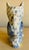 Vintage Mid Century Blue & White Hand Painted Ceramic Owl Pitcher For Sale In Philadelphia - Image 6 of 11