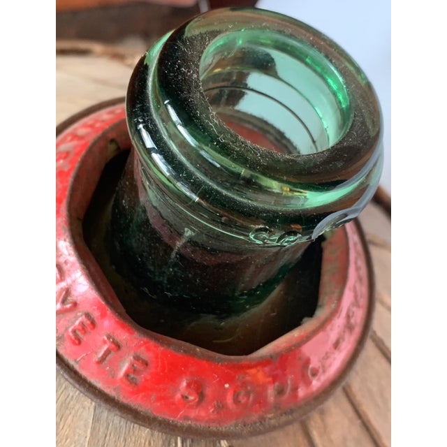 Antique French ‘Dame-Jeanne’, Demijohn, Carboy With Original Crate For Sale - Image 10 of 12