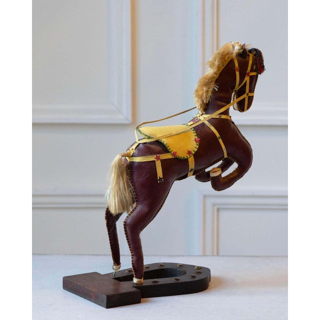 Brown French Decorative Horse in Moleskin with Saddle and Harness, 20th Century For Sale - Image 8 of 13
