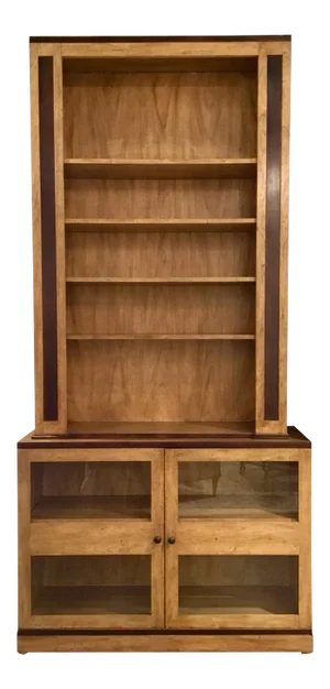 Transitional Wood Collectors Bookcase