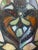 Late 20th Century Tiffany Style Stained Glass Pendant Light Shades Floral Leaded Glass - a Pair For Sale In Providence - Image 6 of 7