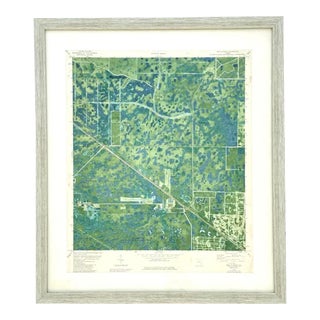 Vintage 50s Topographical Map of the Florida Keys For Sale