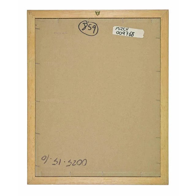 Contemporary Sigfrido Oliva, In the Countryside, Mixed Media Drawing, 1990 For Sale - Image 3 of 4