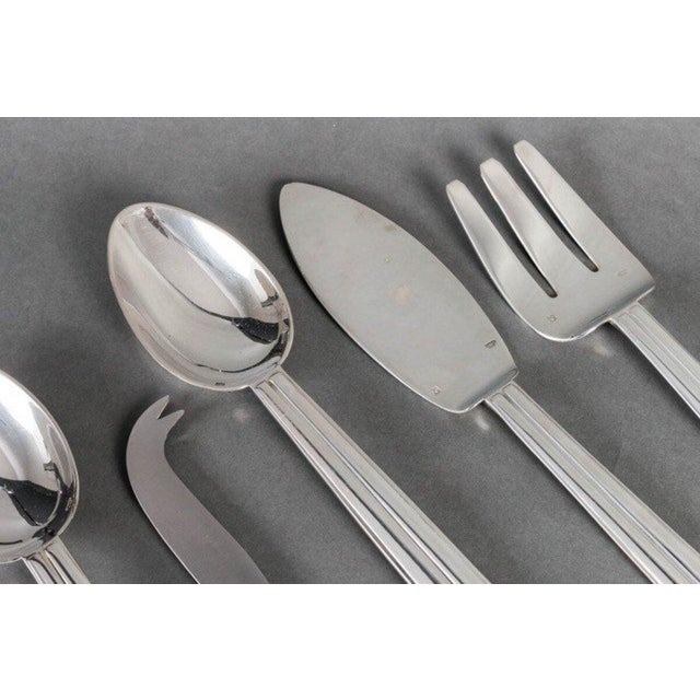 Chantaco Cutlery by Jean E. Puiforcat, 1930s, Set of 105 For Sale - Image 3 of 11