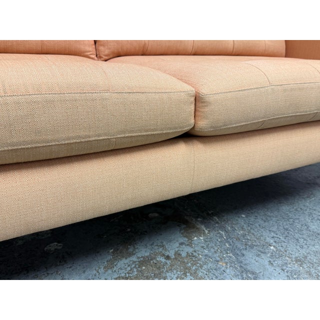 Peach Crate & Barrel Petrie Midcentury Sofa For Sale - Image 8 of 12