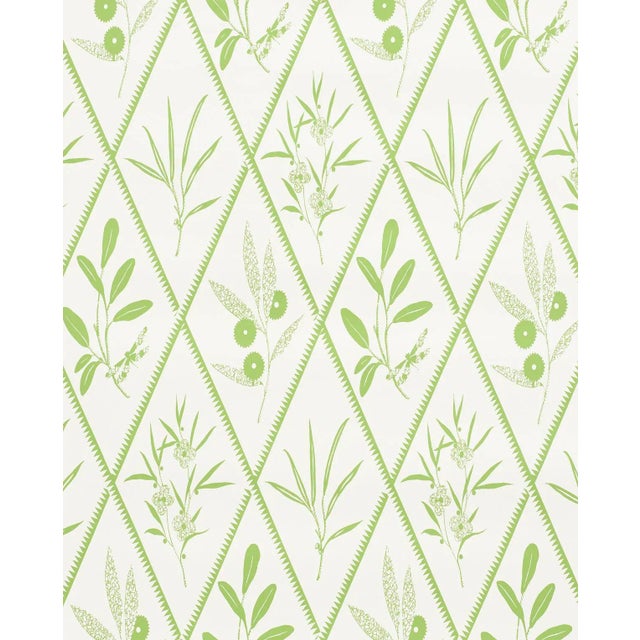 Contemporary Sample - Schumacher X Charlap Hyman Herrero Endimione Wallpaper in Leaf For Sale - Image 3 of 4
