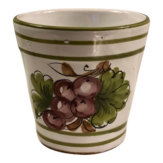 1990s Italian Cachepot With Grape Design For Sale