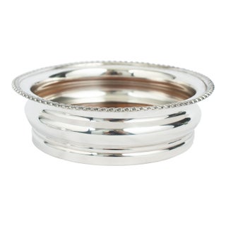 Pair of Large Antique Wine Coasters, English, Silver Plate, Edwardian, c.1910 For Sale
