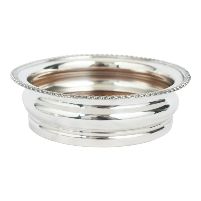 Pair of Large Antique Wine Coasters, English, Silver Plate, Edwardian, c.1910 For Sale