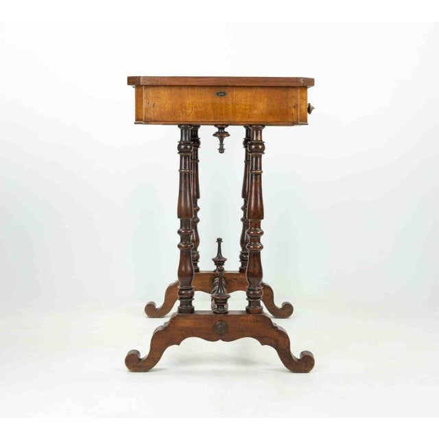 Metal Walnut Side Table, Italy, 19th Century For Sale - Image 7 of 11