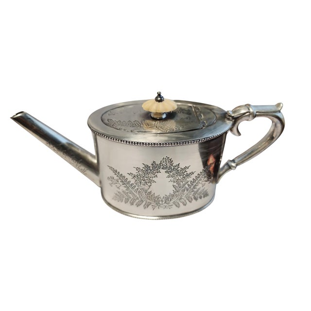 Victorian Late 19th Century Victorian English Silverplate Coffee and Tea Set - Four Pieces For Sale - Image 3 of 7