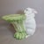 Italian Porcelain Rabbit Sculptural Accent Table Stand With Lettuce Cabbage Leaf Top, C. 1970s For Sale - Image 13 of 16