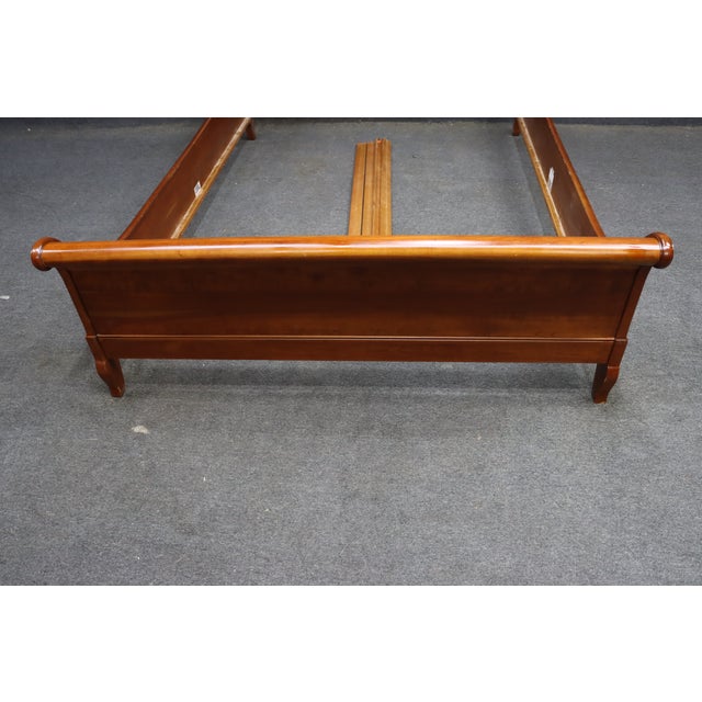 Ethan Allen Maison Collection Cherry Queen Sleigh Bed For Sale - Image 9 of 13