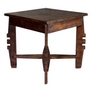 Small Vintage Indonesian Coffee Table in Brown Teak, 1960s For Sale