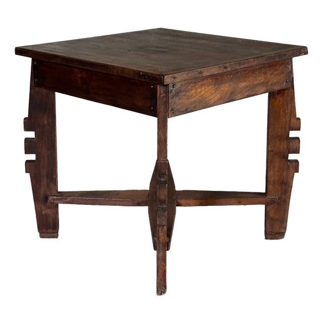 Small Vintage Indonesian Coffee Table in Brown Teak, 1960s For Sale