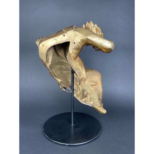 A Large Size Gilt Bronze Figure of a Man, 17th Century, Italy For Sale - Image 11 of 14