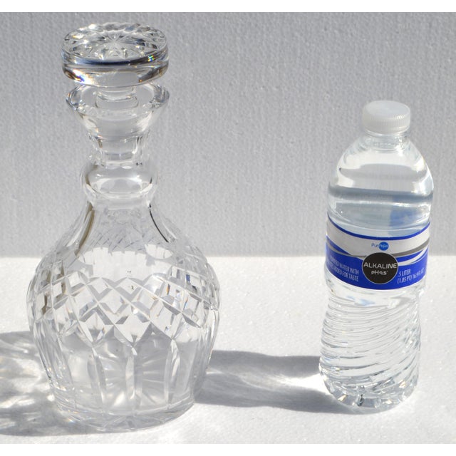 Vintage Waterford Crystal Spirit Liquor Decanter Handmade Cut Glass Pattern Star Stopper For Sale - Image 10 of 16