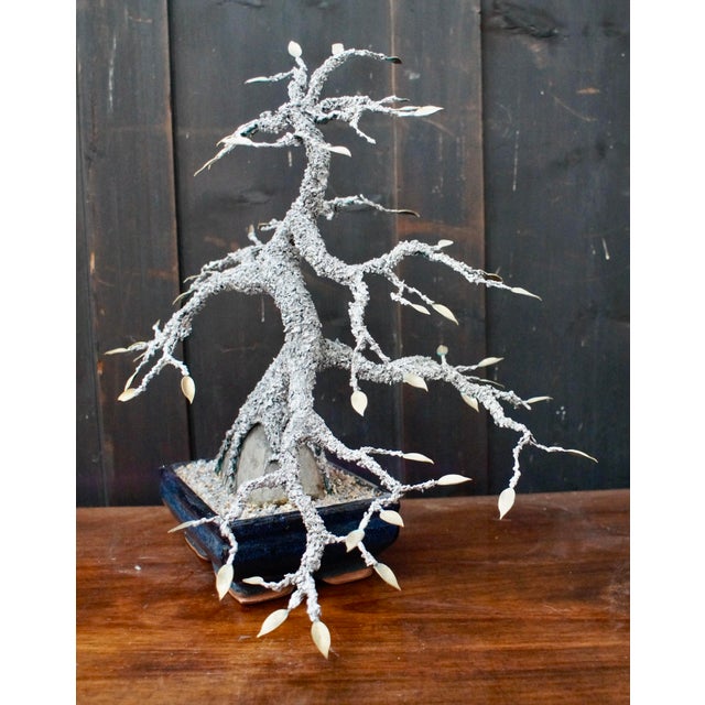 Modern Vintage Silver Solder Cascading Bonsai Tree, 1970s For Sale - Image 3 of 9