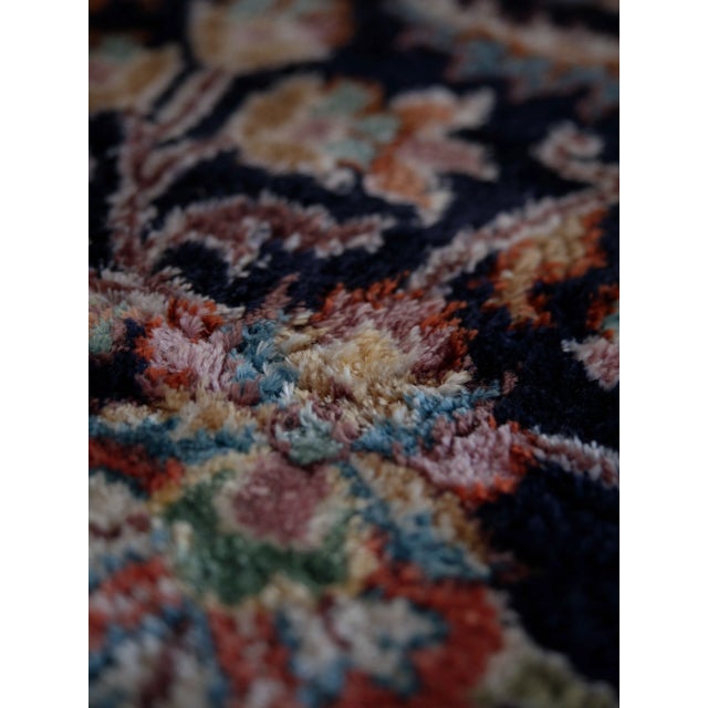 Brown Silk Kashmiri Rug on Cotton Wrap For Sale - Image 8 of 11