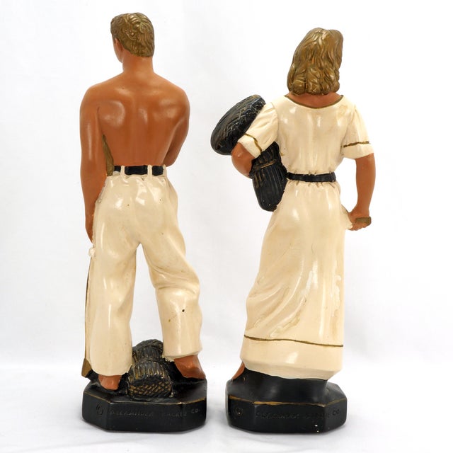 Alexander Backer Pair Vintage Alexander Backer Abco Harvester Statues For Sale - Image 4 of 15