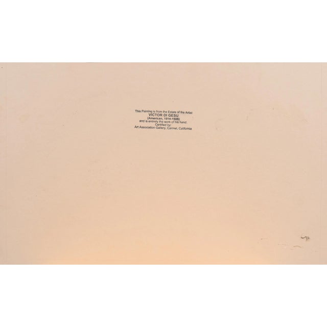 'Reclining Nude' by Victor Di Gesu, California, Paris, Louvre, Academie Chaumiere, San Francisco Art Association, Los Angeles County Museum of Art For Sale In Monterey, CA - Image 6 of 7