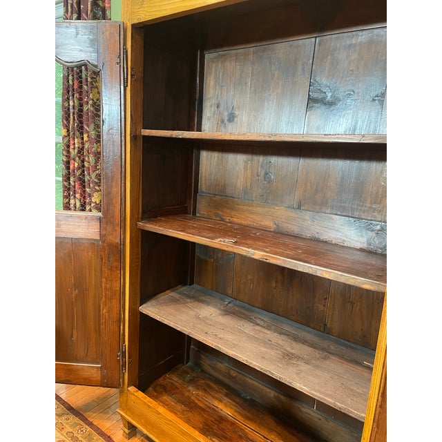 Wood French Cheese Armoire, Circa 1860 — Louis XV Pine, Documented Provenance For Sale - Image 7 of 12