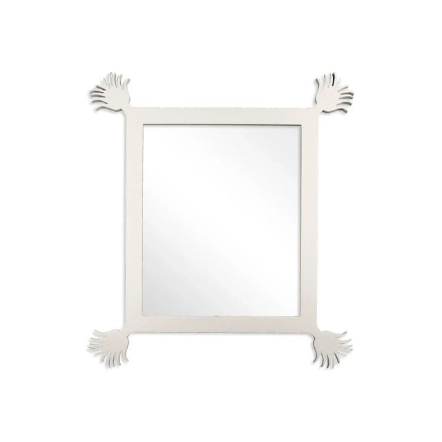 Contemporary Fleur Home Carnival Vieux Rectangle Mirror in White Dove, 49x59 For Sale - Image 3 of 3