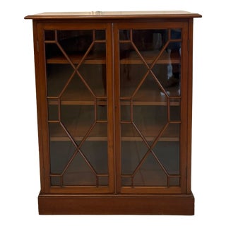 Antique Victorian Mahogany Glazed Bookcase, 1880 For Sale