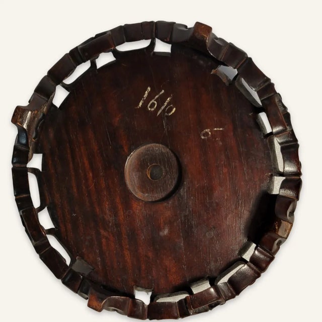 Mid 19th Century Qing Dynasty Blue and White Baluster Form Vase and Stand Drilled for Conversion to Lamp For Sale - Image 11 of 12