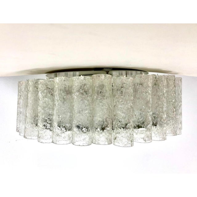 Ice Glass Plafoniere from Doria Leuchten, 1960s For Sale - Image 16 of 16