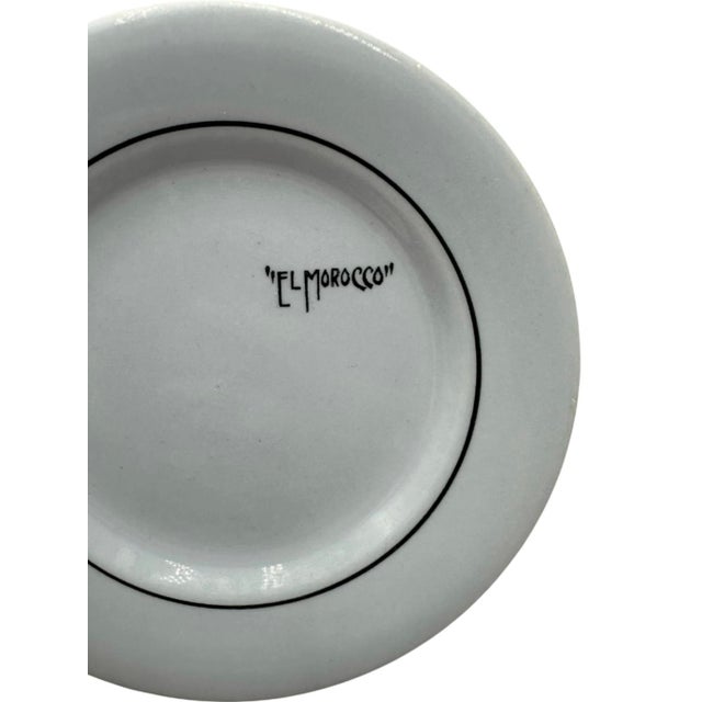 Mid-Century Modern Vintage El Morocco Nyc Nightclub Bread & Butter Plate For Sale - Image 3 of 12