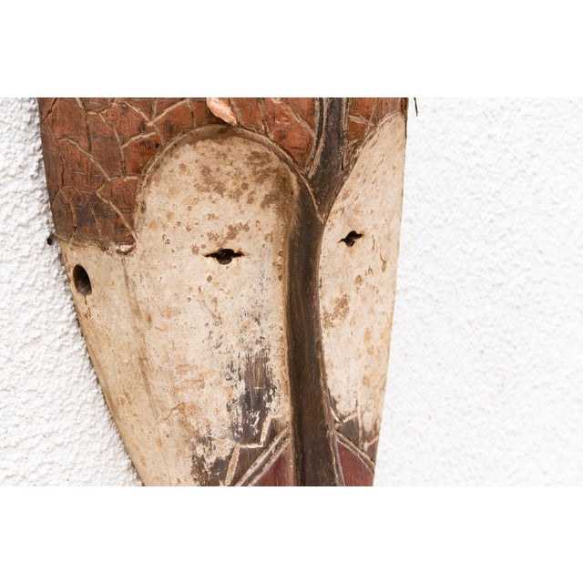 1950s Vintage Elongated Copper Face Mask For Sale - Image 5 of 8