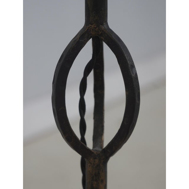 1980s Baker Wrought Iron Industrial Middletown Floor Lamp For Sale In Philadelphia - Image 6 of 11