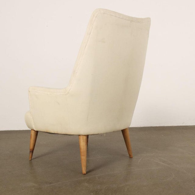 White Vintage Lounge Chair, 1950s For Sale - Image 8 of 9