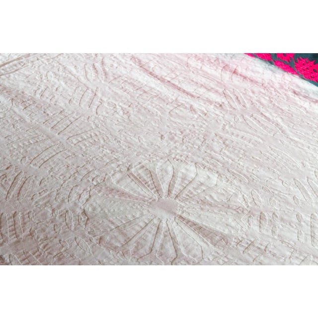 Alabaster Applique Coverlet For Sale - Image 4 of 7