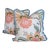 Schumacher Hothouse Flowers in Sunshine Pillows With Blue Butterfly Flange For Sale