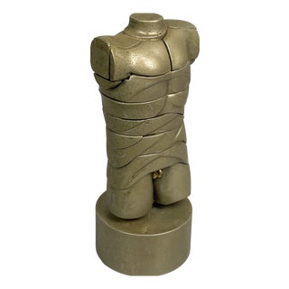 Spanish Nickel-Plated Metal Sculpture of Mini David by Miguel Berrocal, 1968-70 For Sale