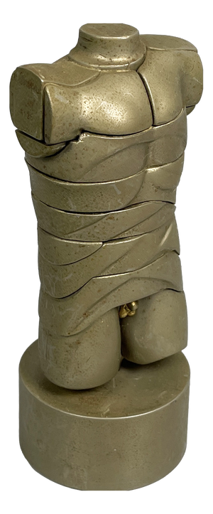 Spanish Nickel-Plated Metal Sculpture of Mini David by Miguel Berrocal, 1968-70