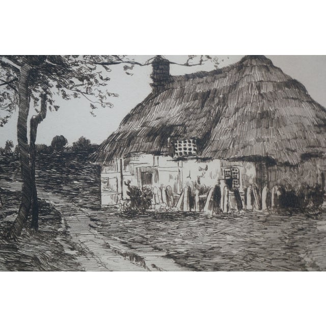Antique Ernest C Rost Country Farmhouse Panoramic Landscape Etching 31" For Sale - Image 11 of 13
