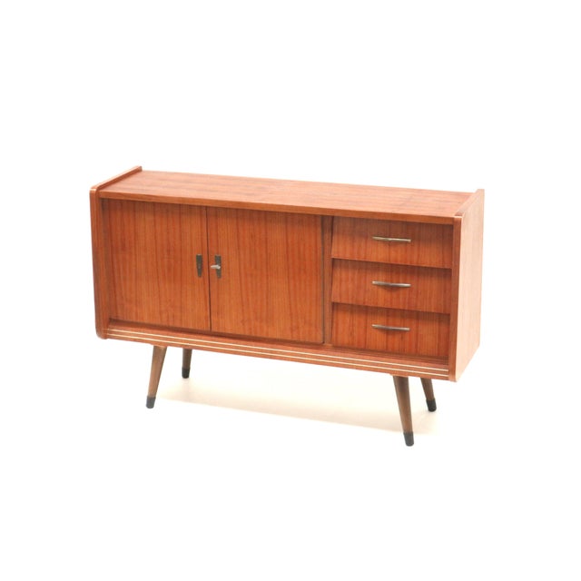 Wood Vintage Sideboard with Drawers and Doors, 1950s For Sale - Image 7 of 7