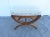 Mid 20th Century Mid 20th Century Regency Carved Cherry X Base Stool For Sale - Image 5 of 6
