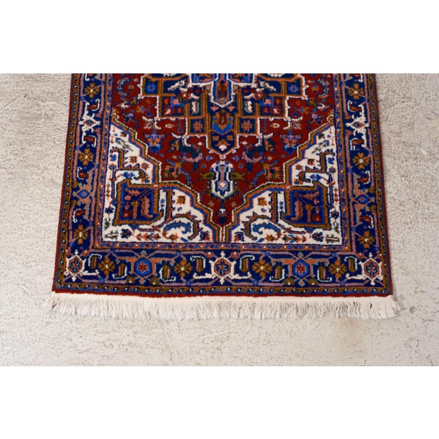 Red Quality Hand Woven Approx. 4x6 Oriental Wool Area Rug For Sale - Image 8 of 11