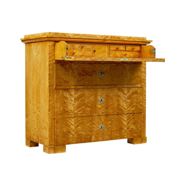 Wood Antique Swedish Biedermeier Chest of Drawers, 1860 For Sale - Image 7 of 13