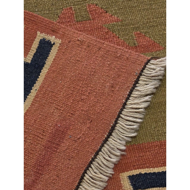 Textile Late 20th Century Persian Kilim Flatweave Rug in Terracotta Red, For Sale - Image 7 of 11